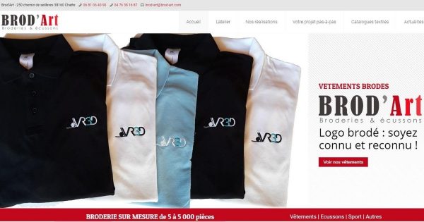 BROD Art - broderie sur mesure - broderie logo sur textile - capture homepage - Facebook - 1200 x 630