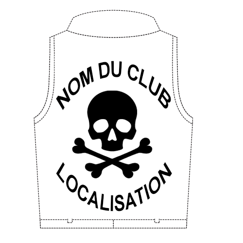 Patch dorsal biker personnalisé, Patch biker à coudre