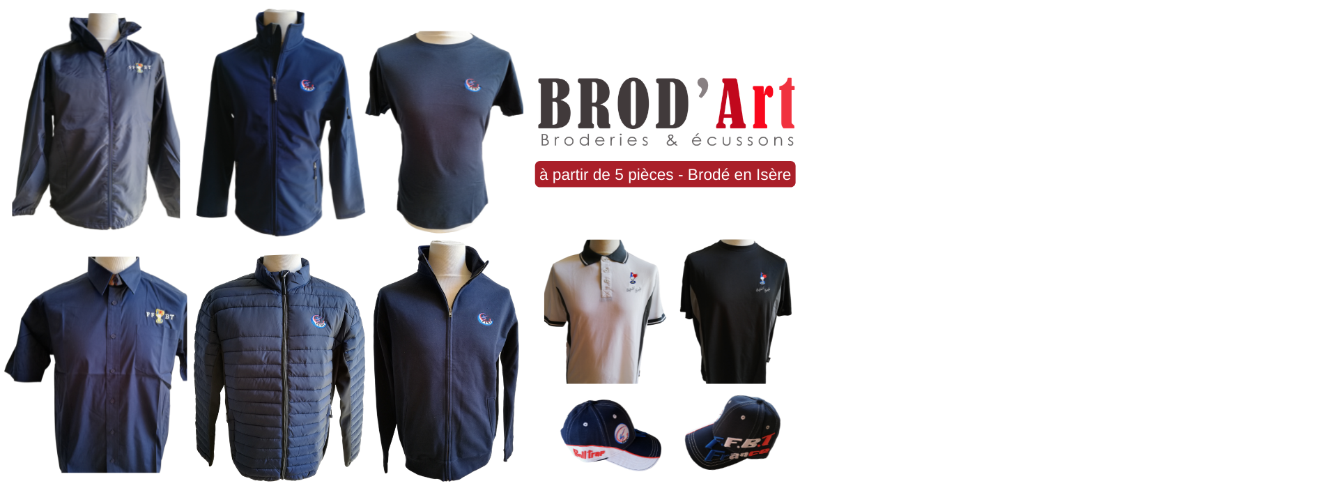Vetements professionnel brodés online