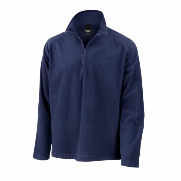 micropolaire personnalisée brodée bleu marine col zippé face par Brod'art